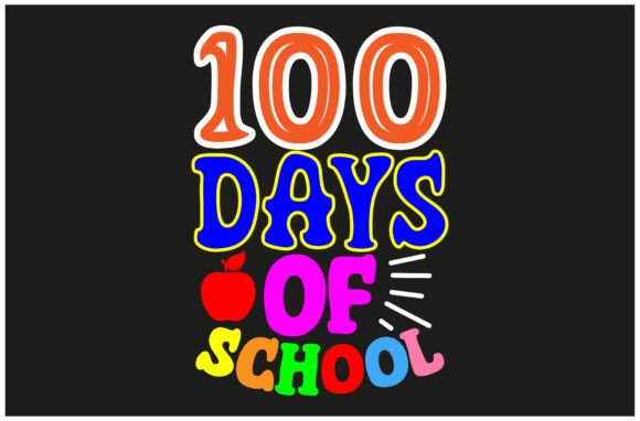 100 Days School Tee, Kids Milestone Graphics