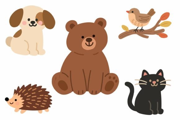Cute Animal Vector Set: Graphics for Branding