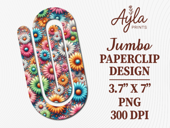 Daisy Flower Bouquet Jumbo Paperclip: Graphics & Crafts