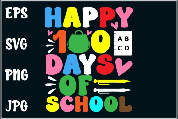 Happy 100 Days, School Celebration Graphics