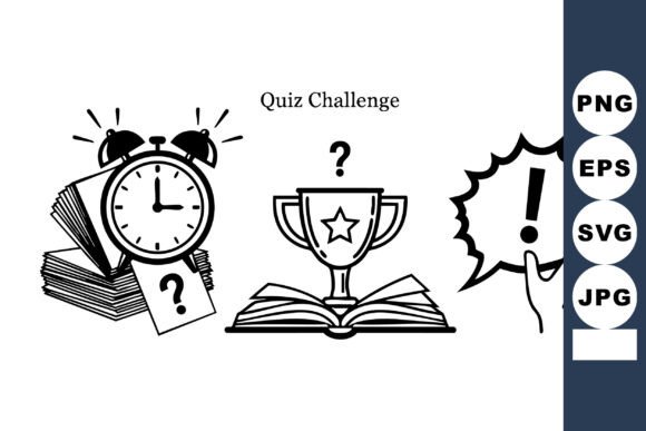 Minimal Quiz Challenge Icons: Graphics and Crafts