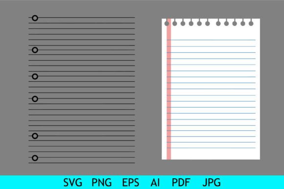 Simple Lined Notebook Paper Template: Graphics and Crafts