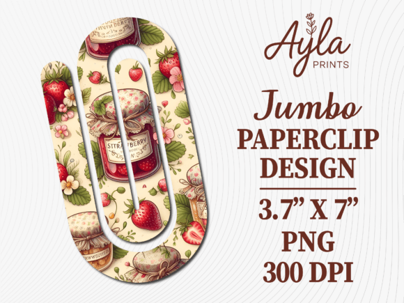 Strawberry Jar Dessert Jumbo Paperclip: Graphics and Crafts for Branding
